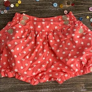 Matilda Jane size 4 bubble polka dot shorts coral